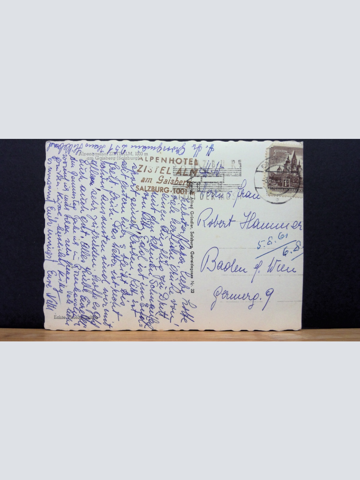 Alpenhotel Zistelalm am Gaisberg Salzburg JW 650323 C