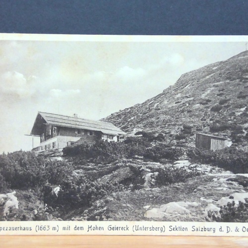 Zeppezauerhaus mit dem Hohen Geiereck Untersberg JW 650326 C