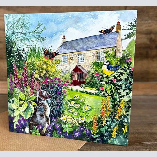 Alex Clark Sommerhaus mit Tieren_Summer Cottage 140x140 mm incl. Umschlag  0034