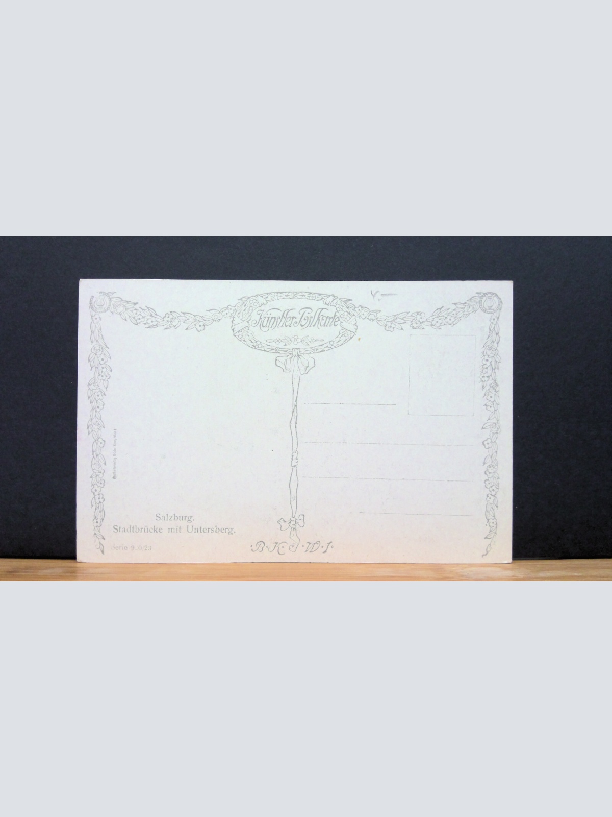 Salzburg Stadtbrücke mit Untersberg Gemälde JW 650314 C