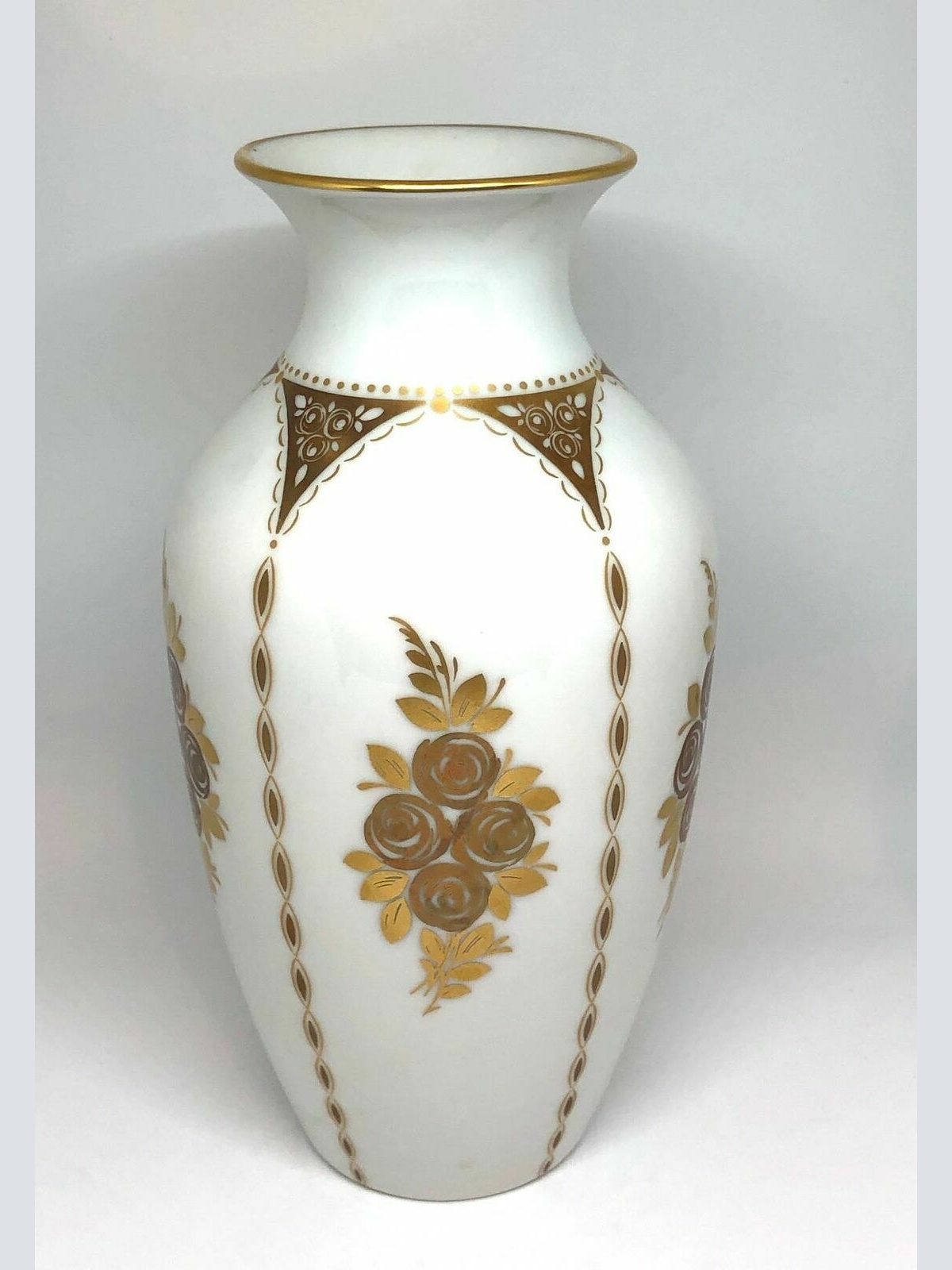 Hutschenreuther Vase Blumen Golddekor Blumen 22,5 50024