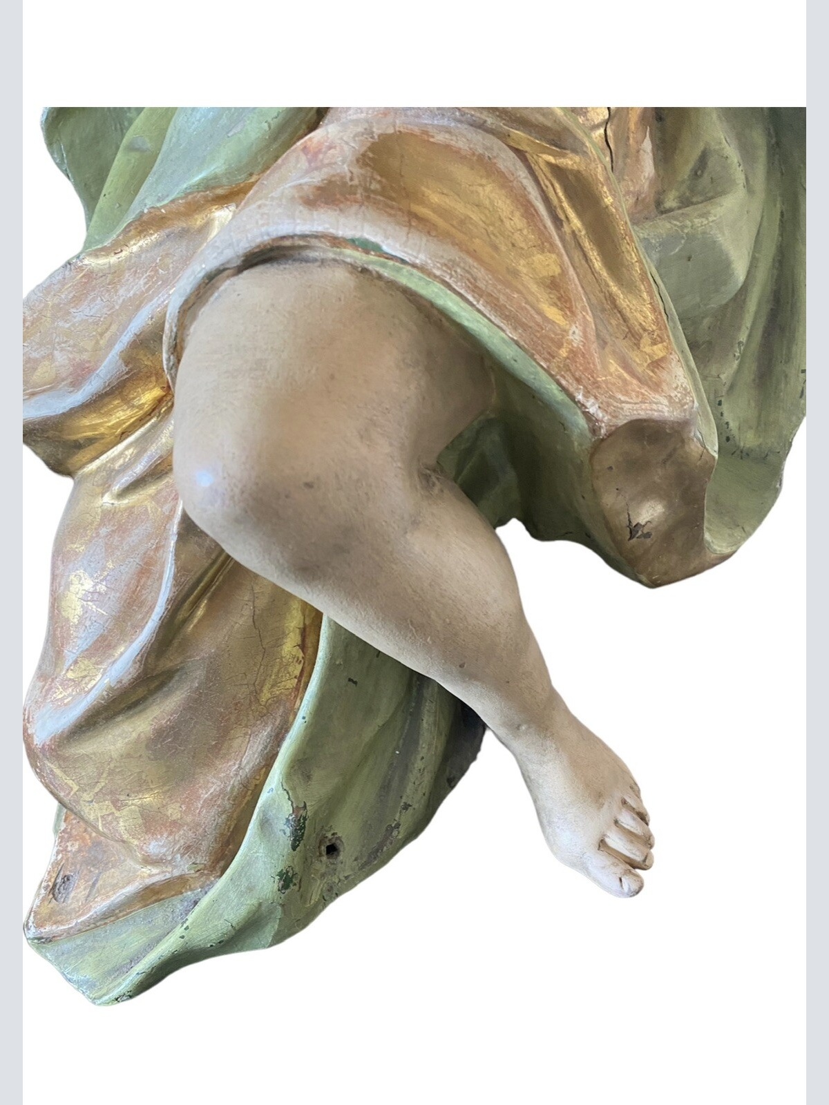 Großer Anbetungs Engel Holzengel Um 1900 Oder früher H 65 B 95 T 45