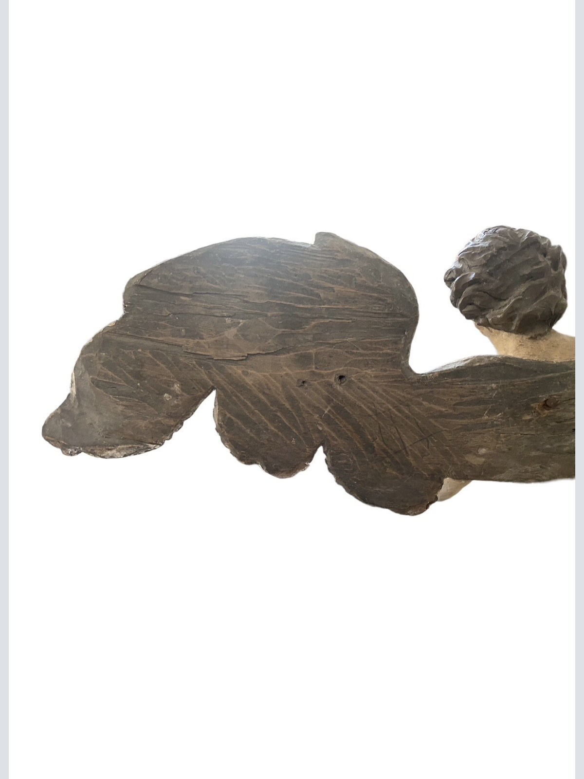 Großer Anbetungs Engel Holzengel Um 1900 Oder früher H 65 B 95 T 45