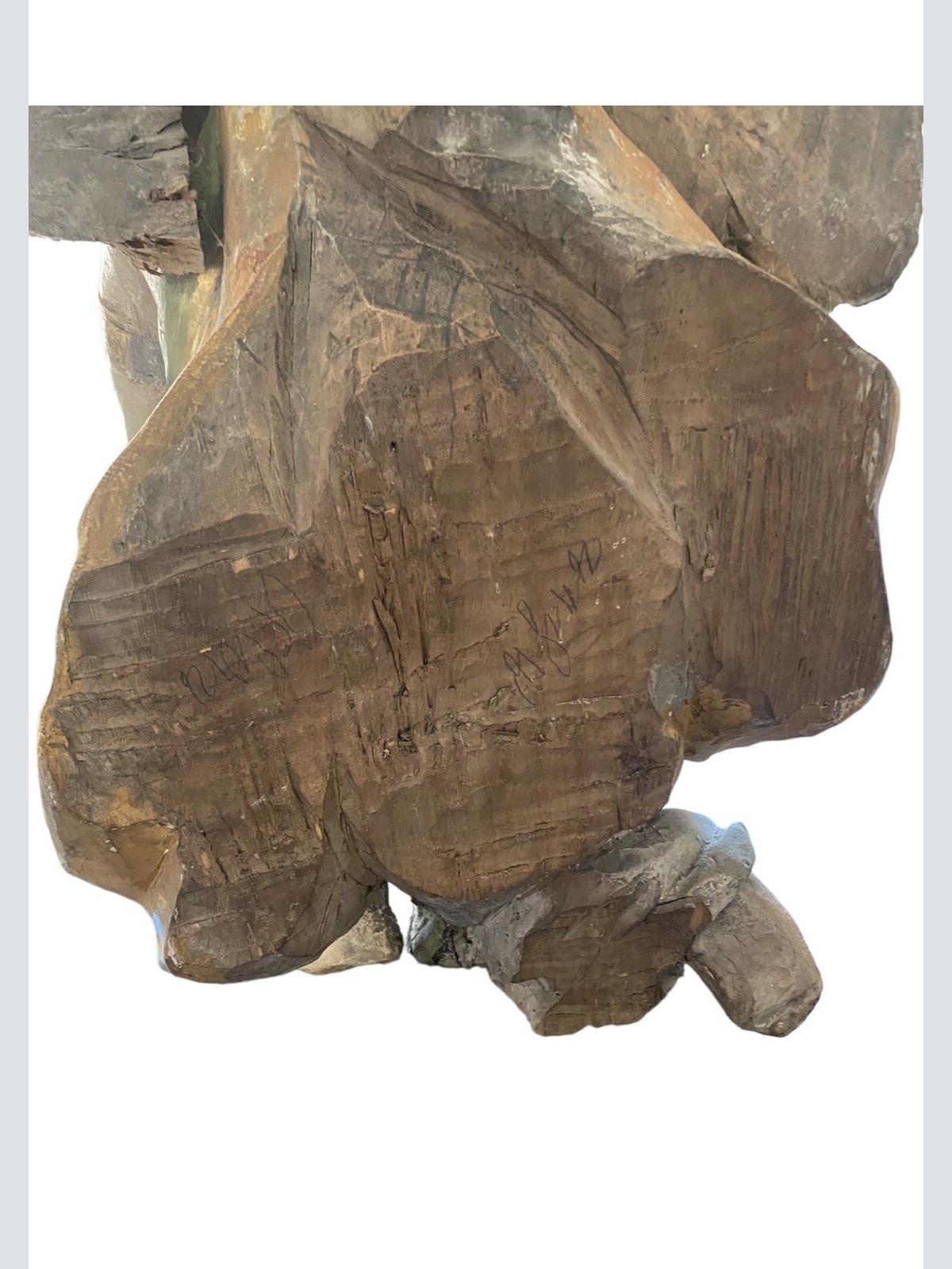 Großer Anbetungs Engel Holzengel Um 1900 Oder früher H 65 B 95 T 45