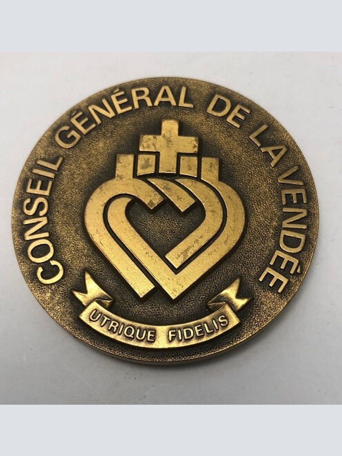 Conseil General de la vendee Utrique Fidelis Bronze Frankreich 5 x 5 cm 31317