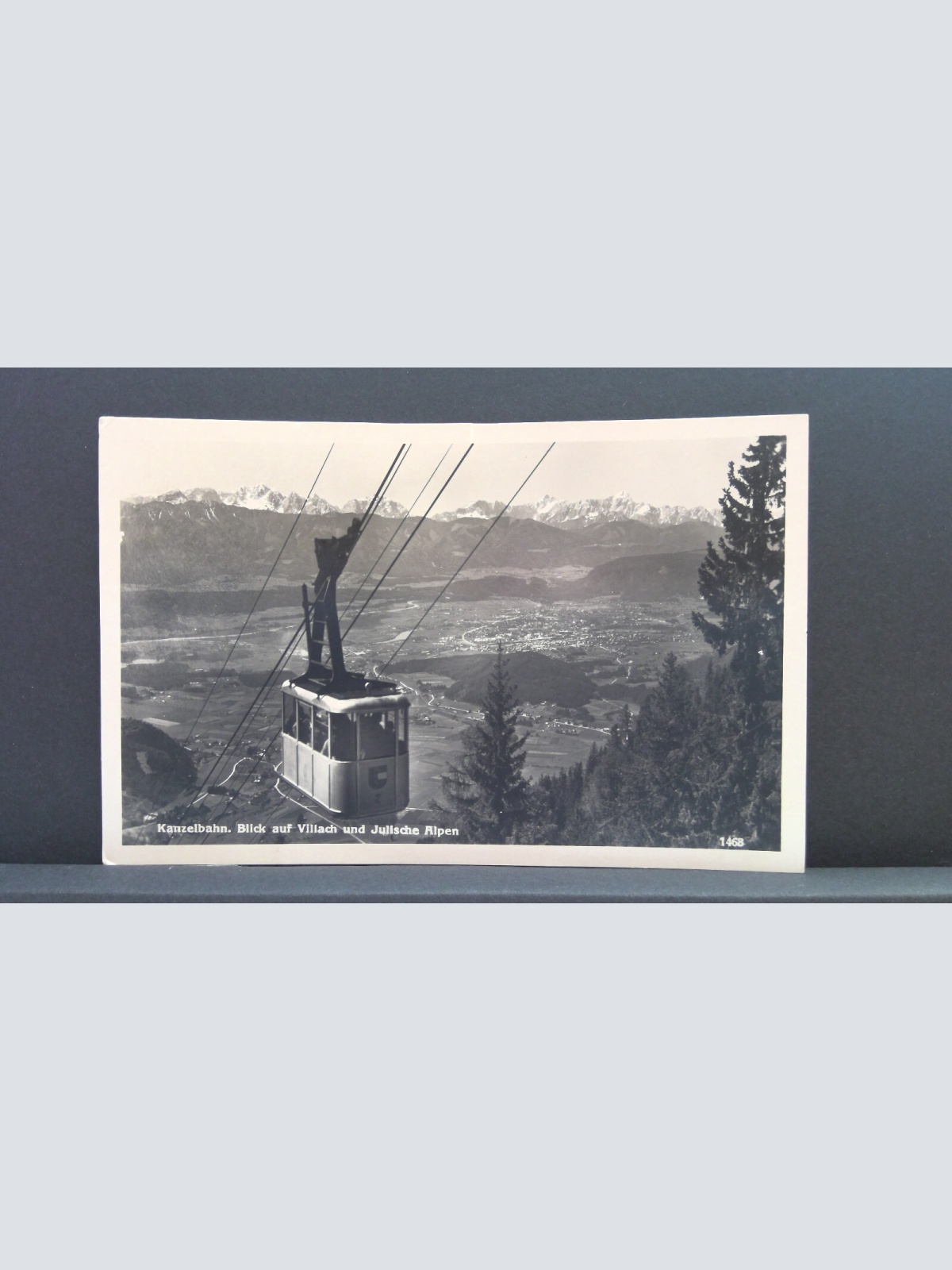 Kanzelbahn Blick auf Villach und Julische Alpen JW 650422 C