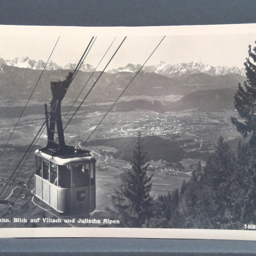 Kanzelbahn Blick auf Villach und Julische Alpen JW 650422 C