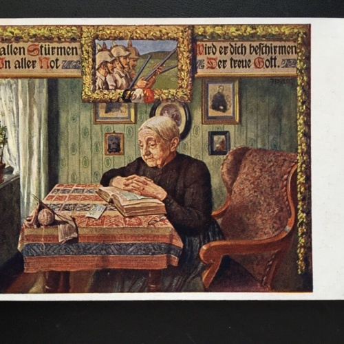 In allen Stürmen - Alte Frau liest Buch/Bibel 270042 TH