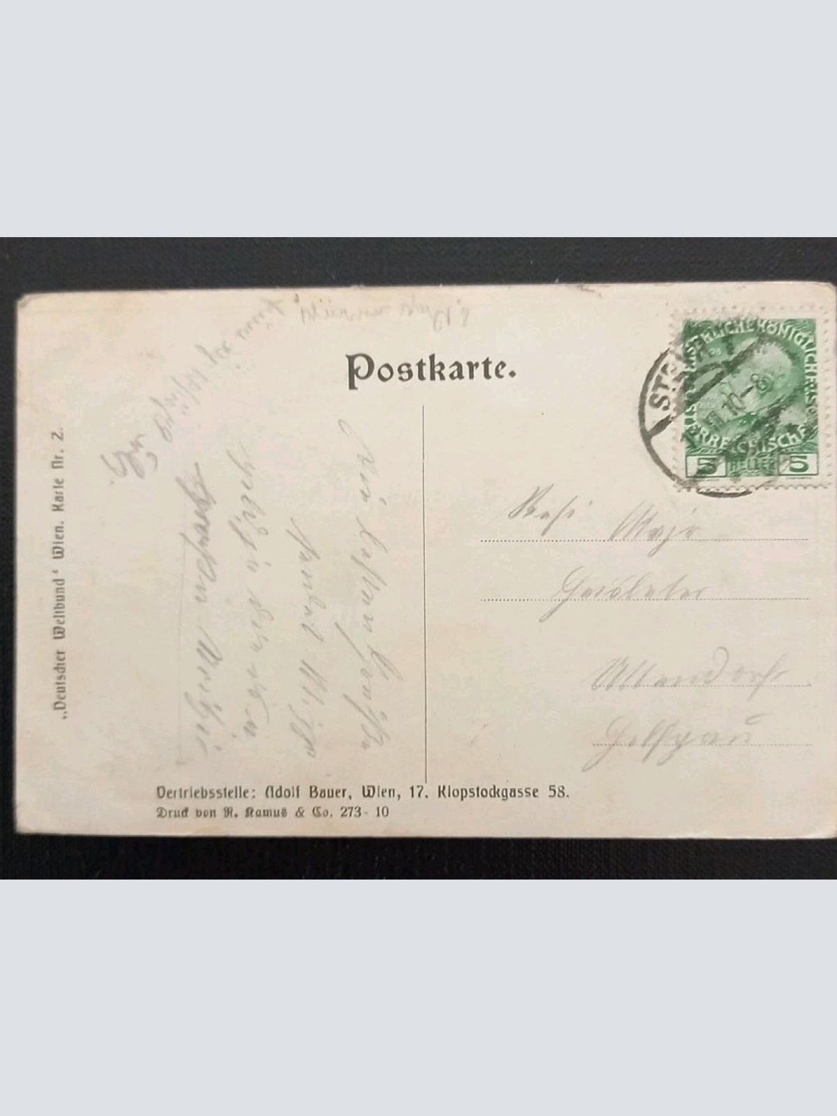 Adolf Bauer Deutscher Weltbund Bier Frau Mann 410789 Gr