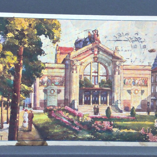 Oskar Schmidt Pardubice Mestske divadlo Gemälde JW 650447 C