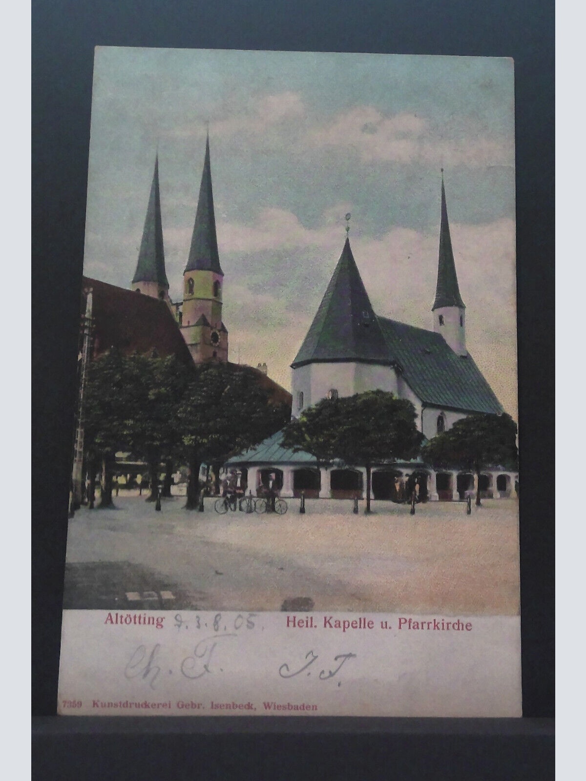 Altötting Heilige Kapelle und Pfarrkirche Tiefdruck JW 500254 C