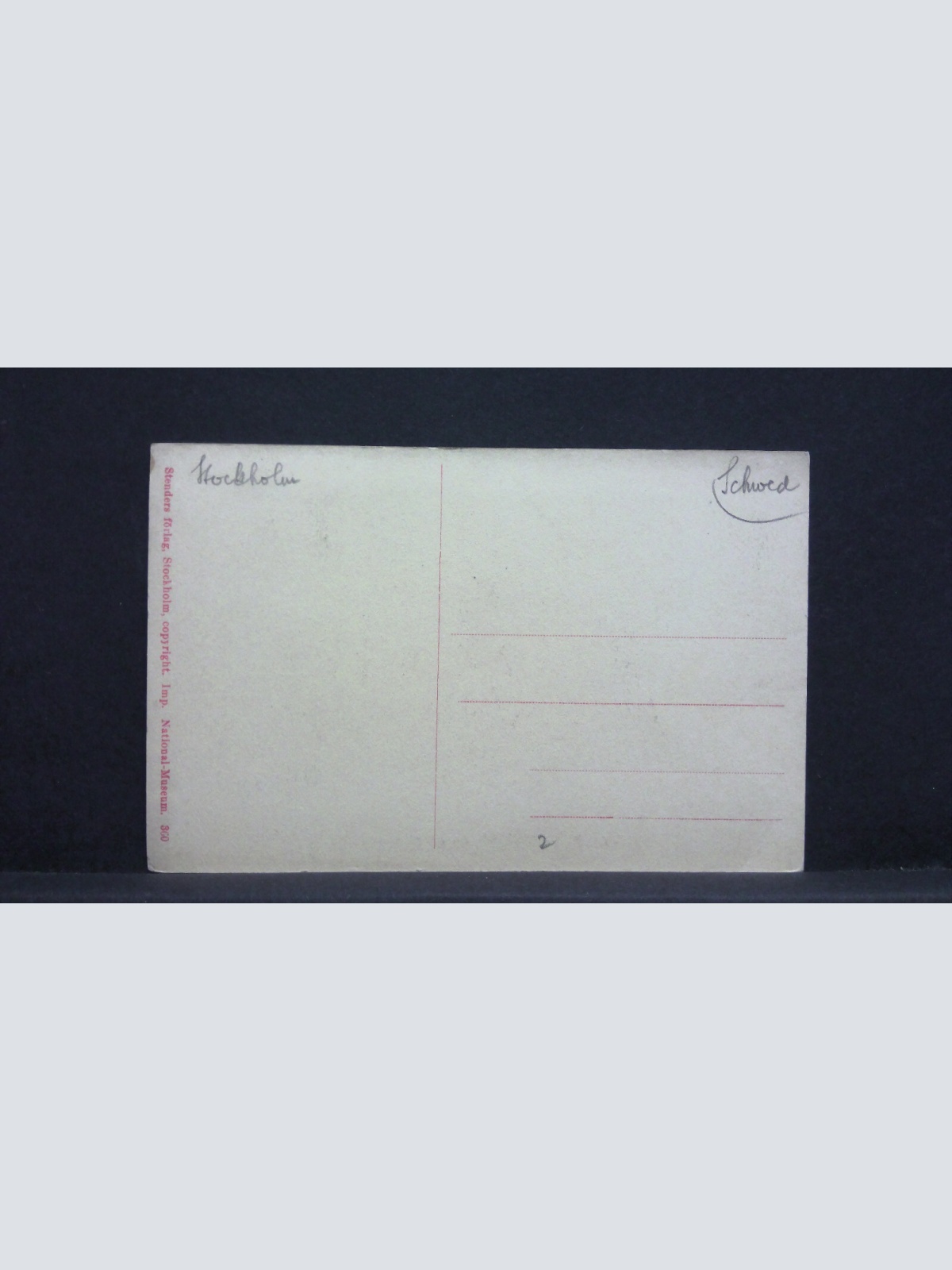 Nils Forsberg En hjältes död Künstlerkarte National-Museum Stockholm 20285 jw J