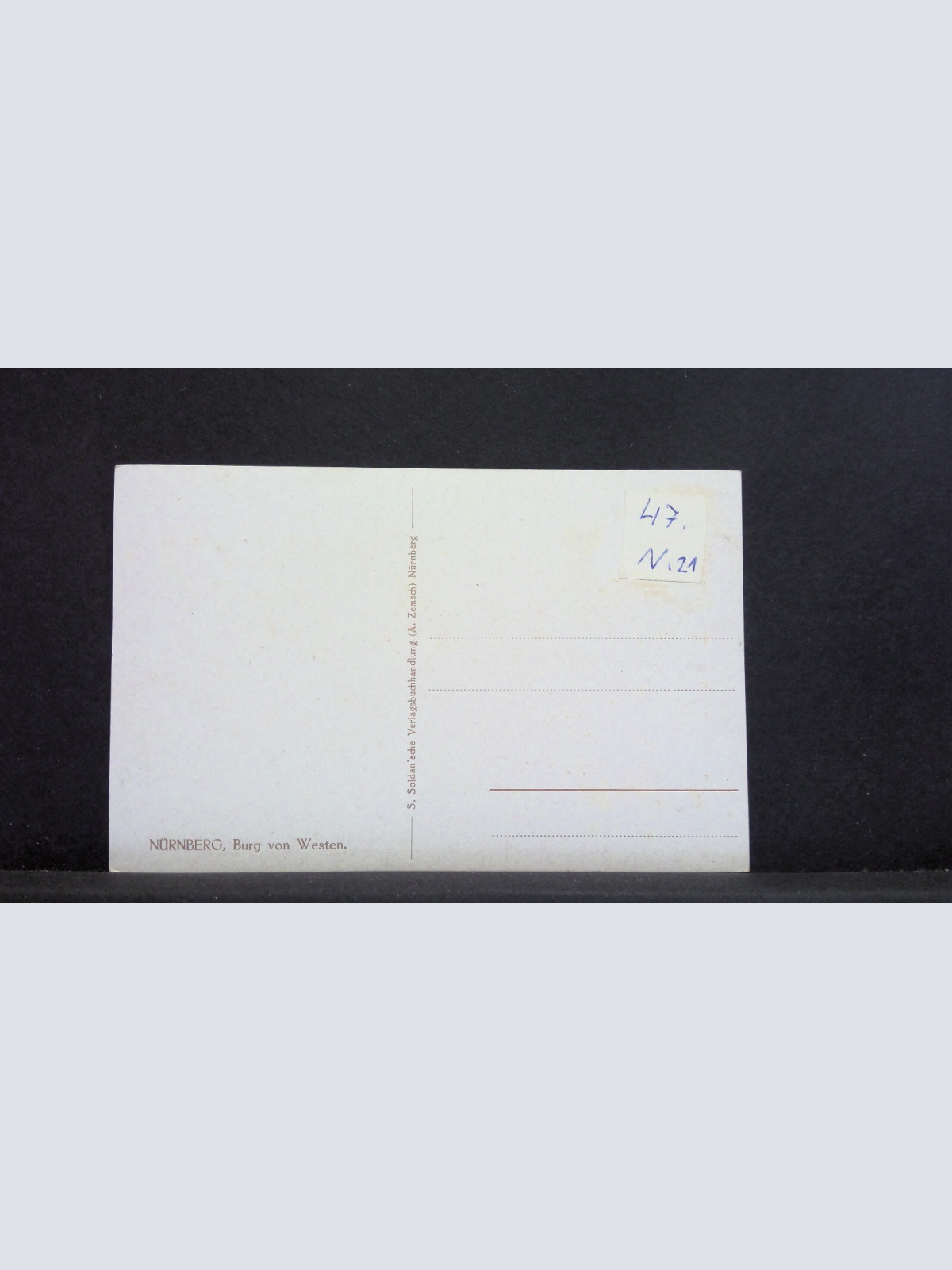 Nürnberg Burg von Westen Gemälde 727 jw J