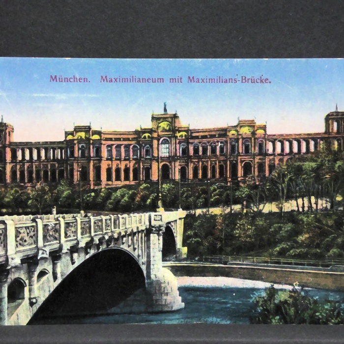 München Maximilianeum mit Maximilians-Brücke 20001 jw J