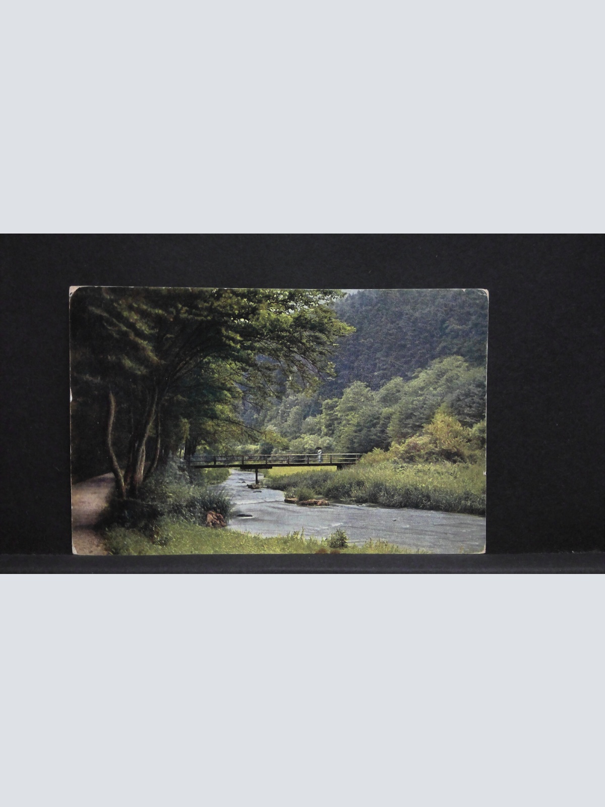 Künstlerkarte Nr 2936 Serie 201 Bach Uferweg Brücke 30010 jw J