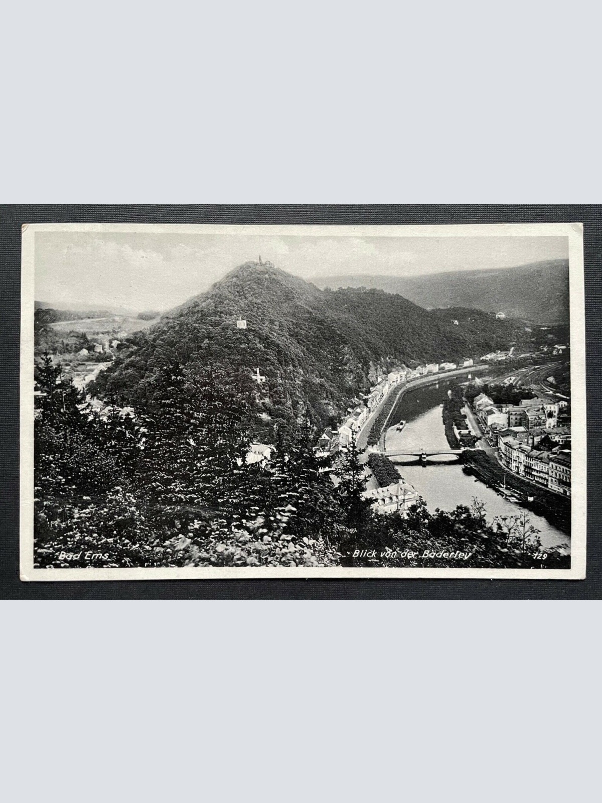 Bad Ems Blick v.d.Bäderlei Stadt Fluss Berg Rheinland-Pfalz Deutschland 401059 A