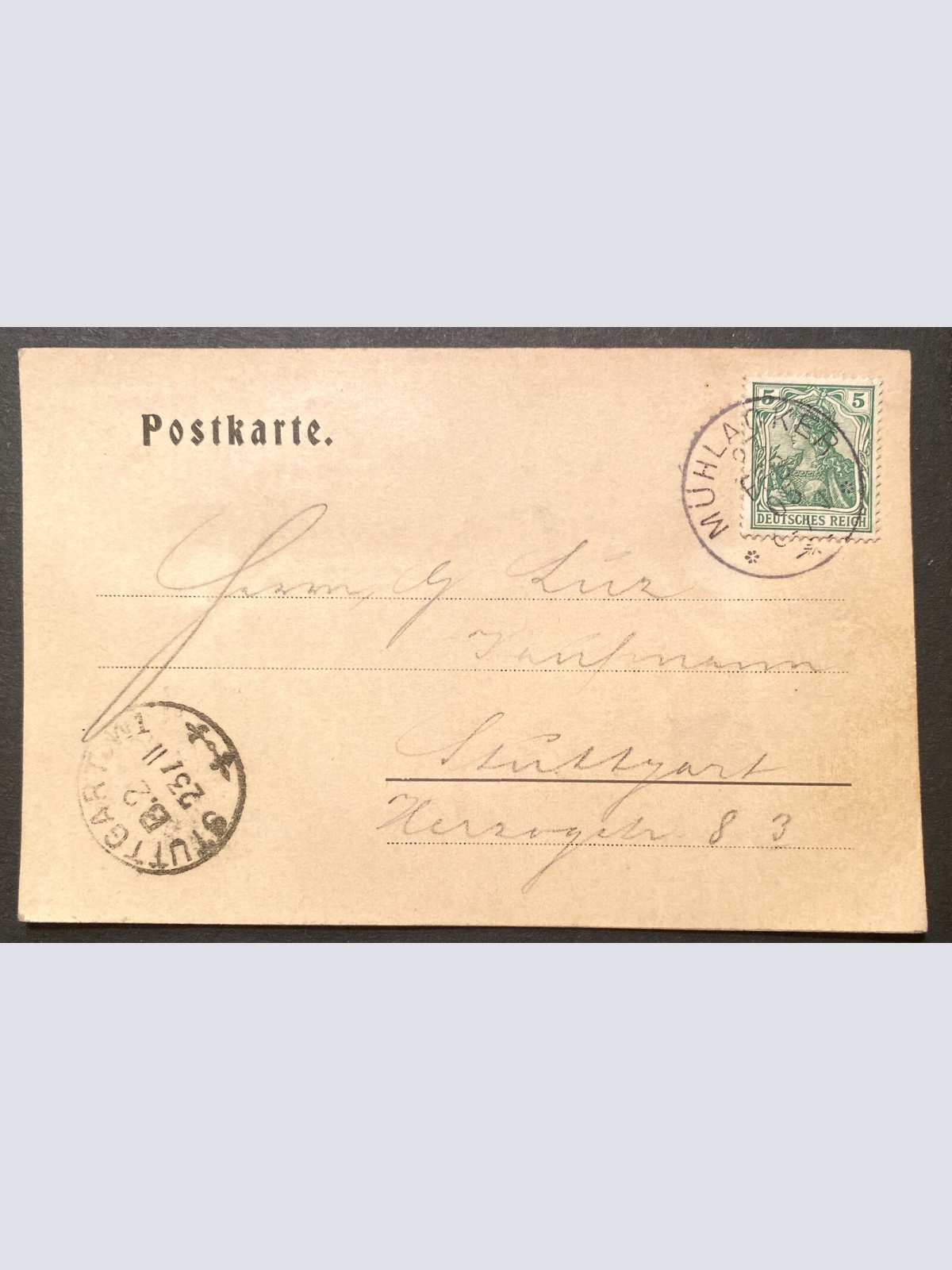 RAR - Dürrmenz Mühlacker Prägekarte 80225