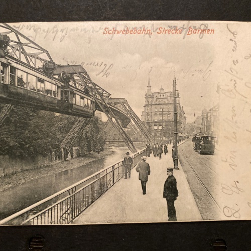 Schwebebahn Strecke Barmen um 1904  Tramway Straßenbahn 80196