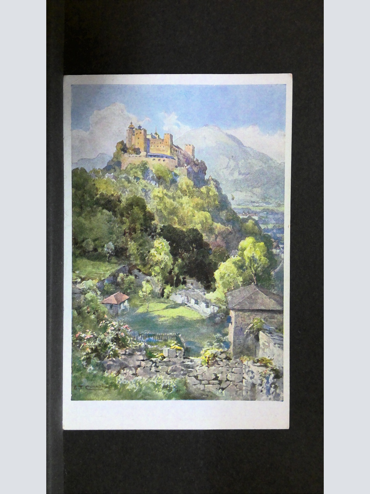 Hohensalzburg und Gaisberg von der Richterhöhe Aquarell JW57