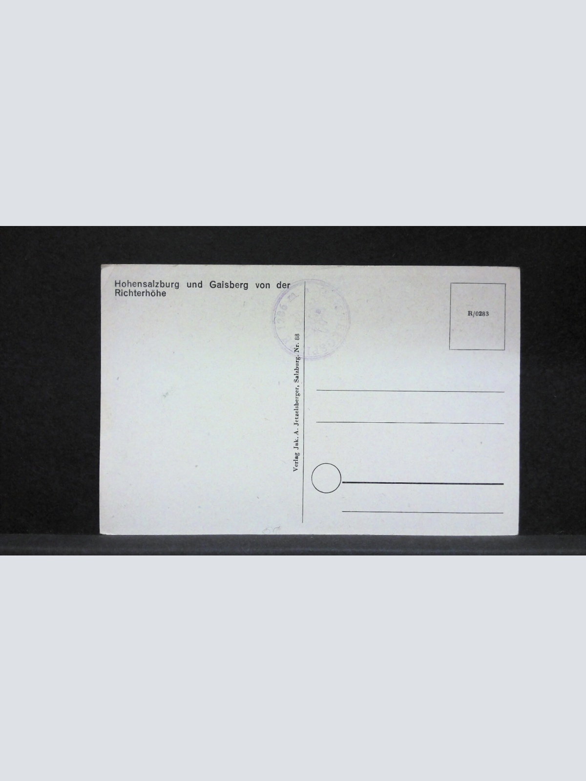 Hohensalzburg und Gaisberg von der Richterhöhe Aquarell JW57
