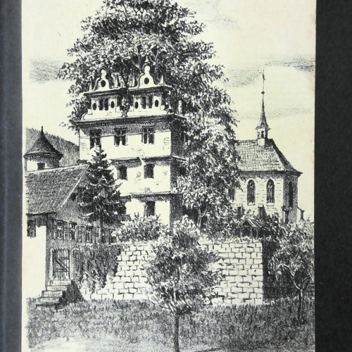 Kloster Hirsau Schloss mit Ulmen & Marienkapelle Zeichnung JW165440