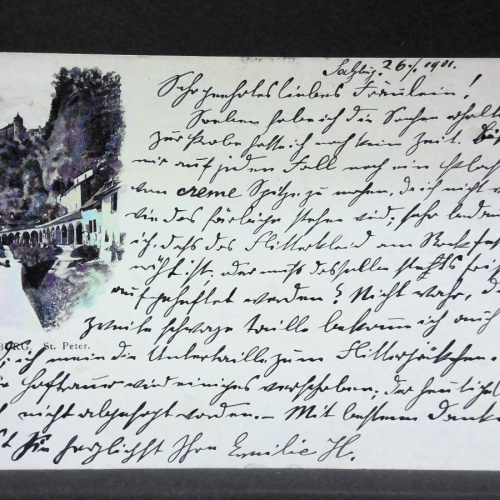 Salzburg St Peter Zeichnung Kloster JW165598