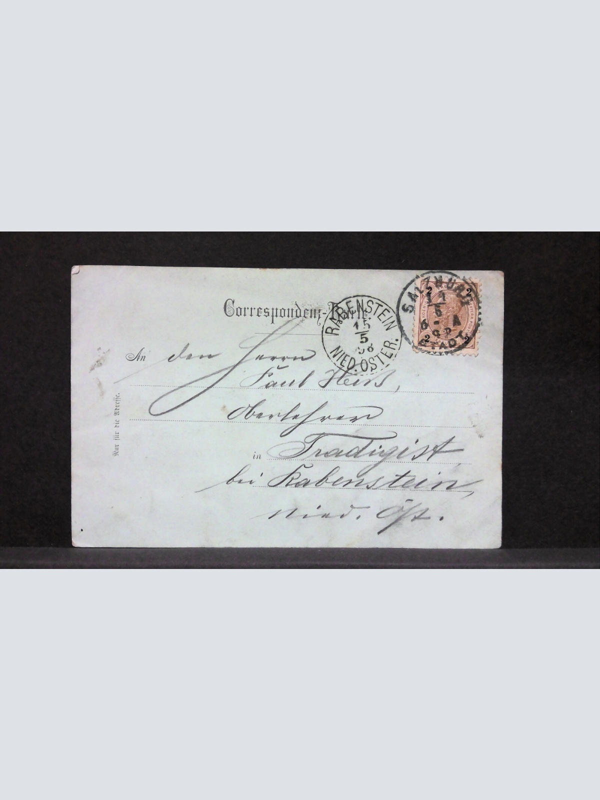 Gruß aus Salzburg Kapuzinergarten Salzach Mondkarte JW5861