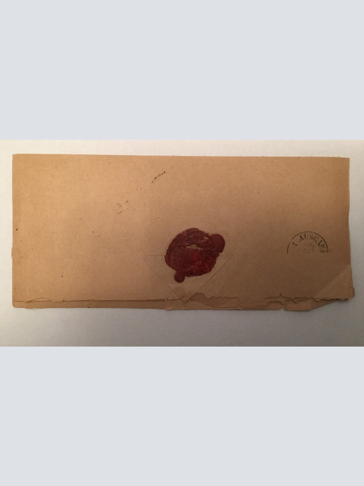 Dt. Reich 1872 königl. Gerichtssache Dresden Schönfeld Siegel 17.8x8 cm 14496