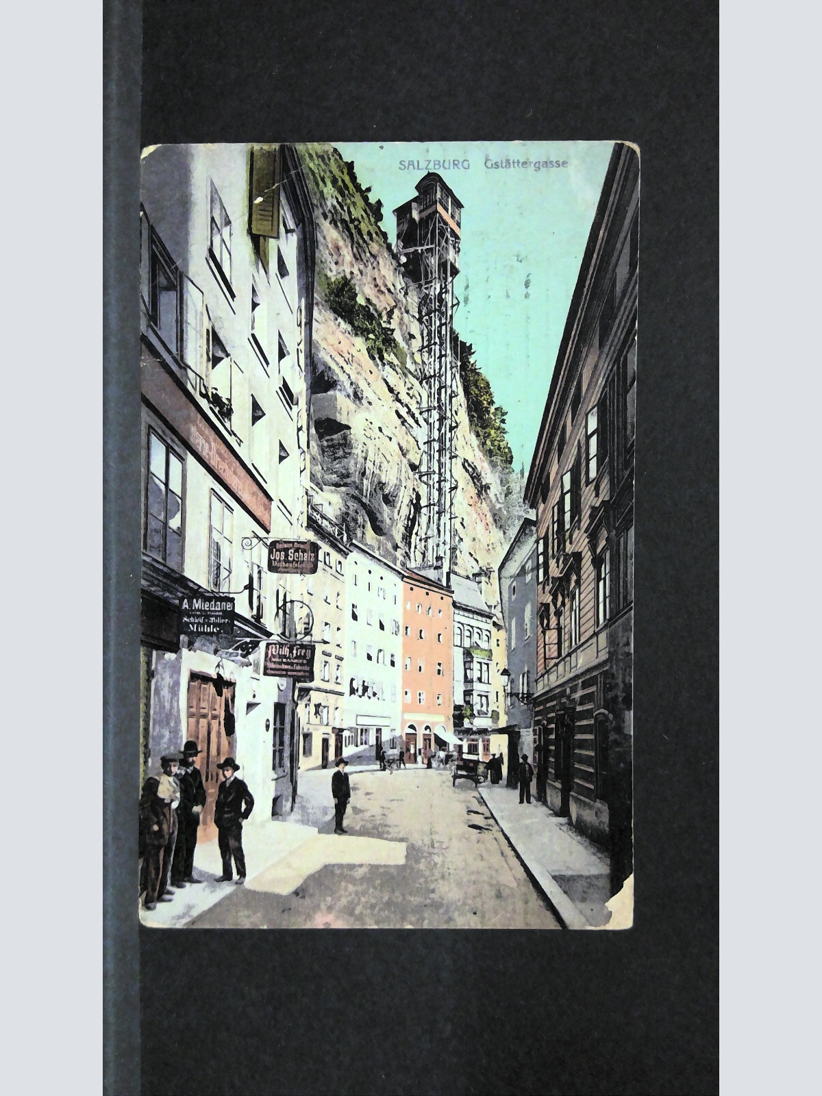 Salzburg Gstättergasse mit Elektrischem Aufzug JW7