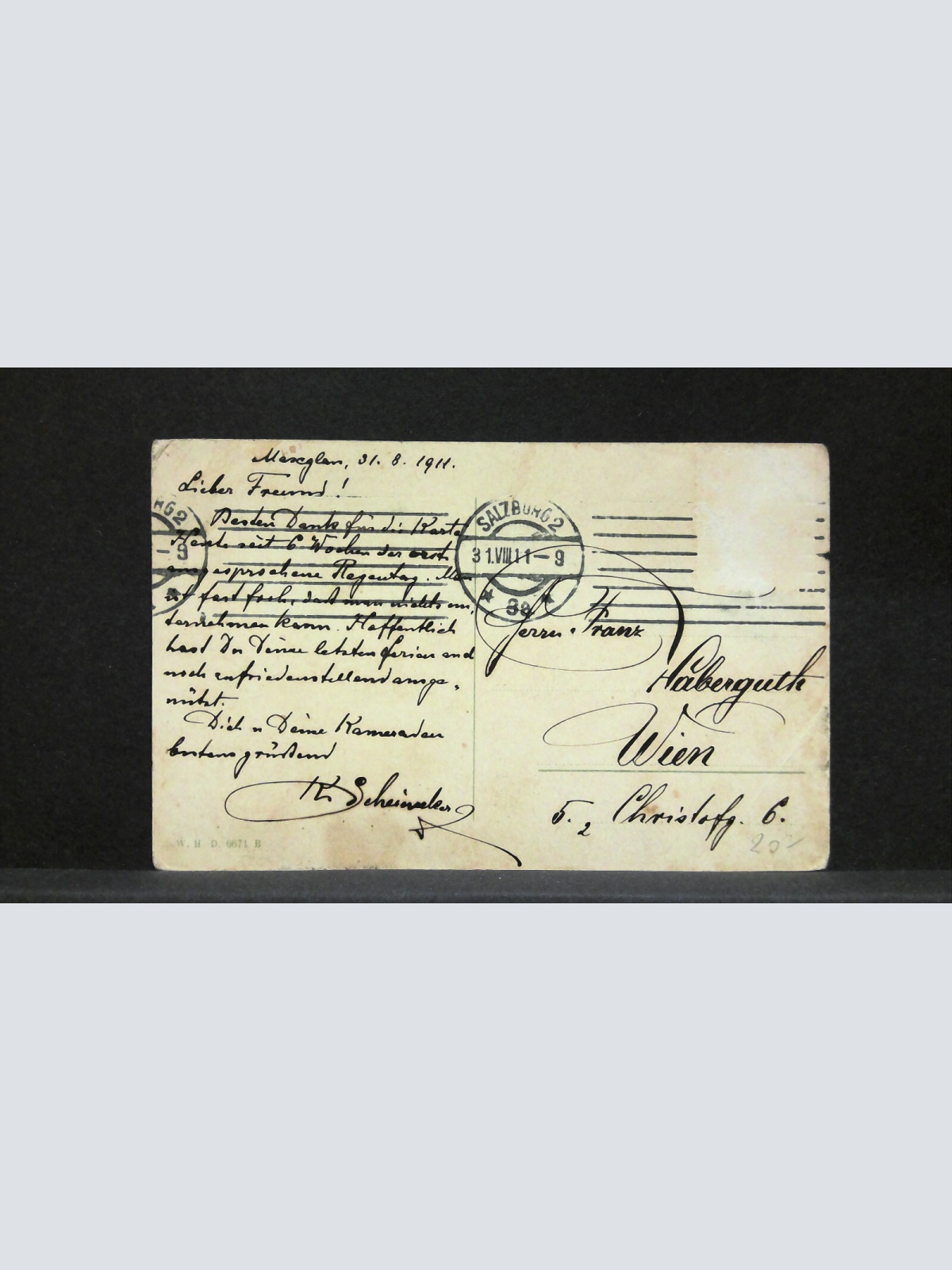 Salzburg Gstättergasse mit Elektrischem Aufzug JW7