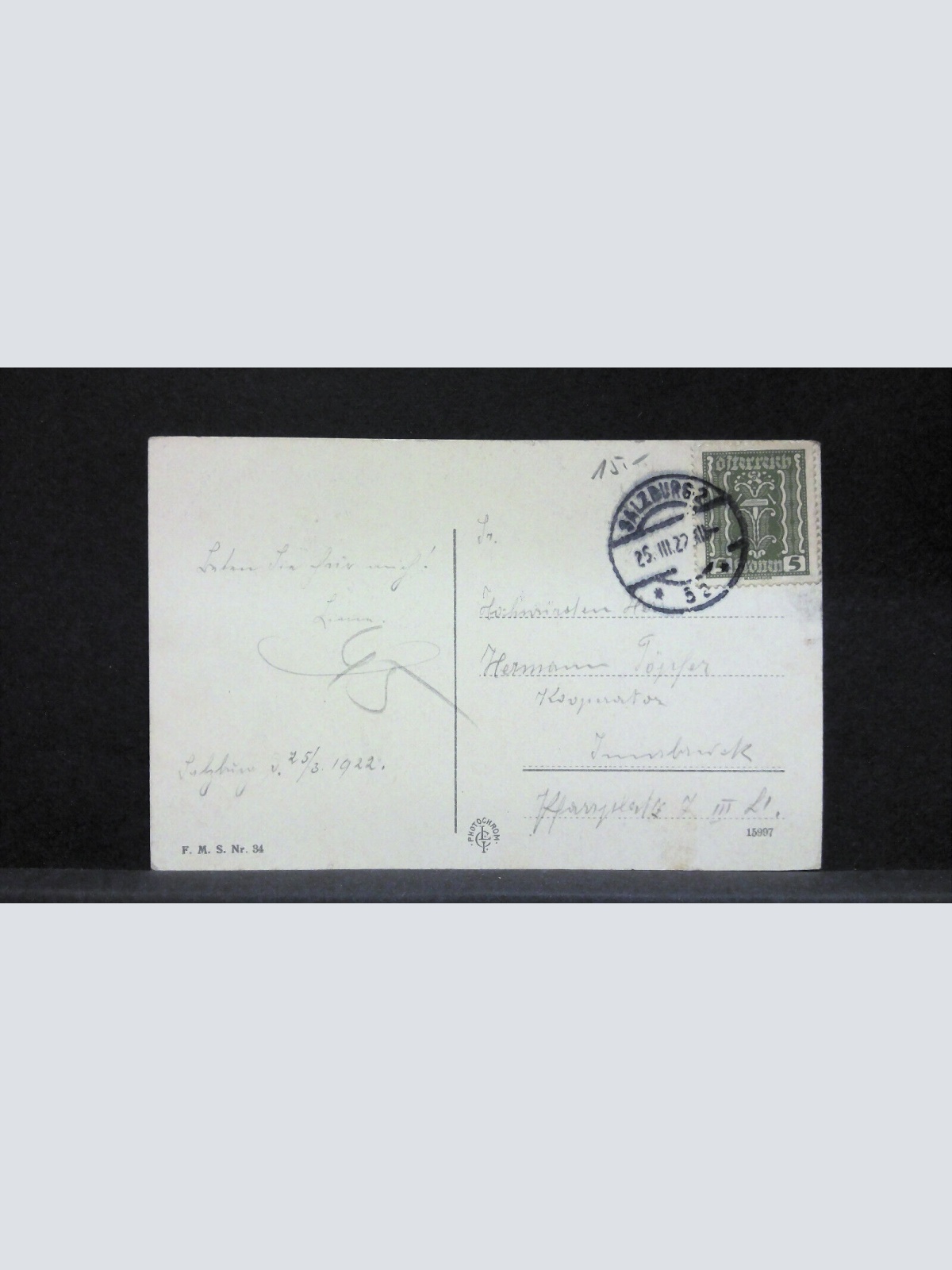 Salzburg Mozart Geburtshaus Pferdefuhrwerk farbig JW 391