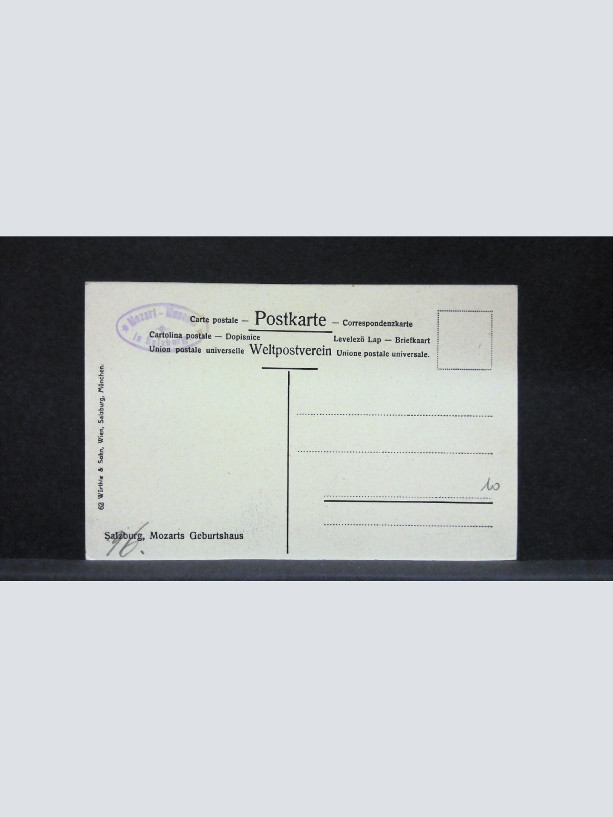 Mozart Geburtshaus Salzburg schwarzweiß JW 21034