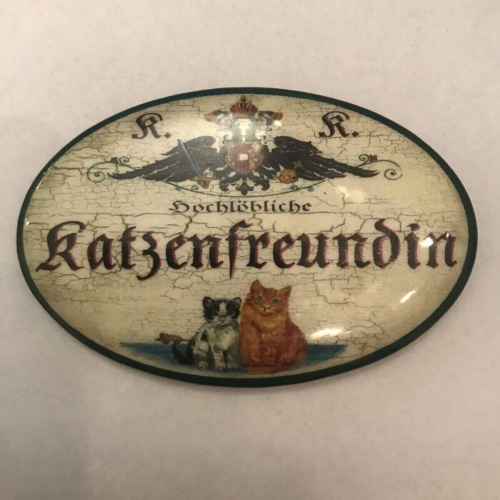 K&k nostalgie flaschenöffner magnetisch katzenfreundin 7x4,5cm