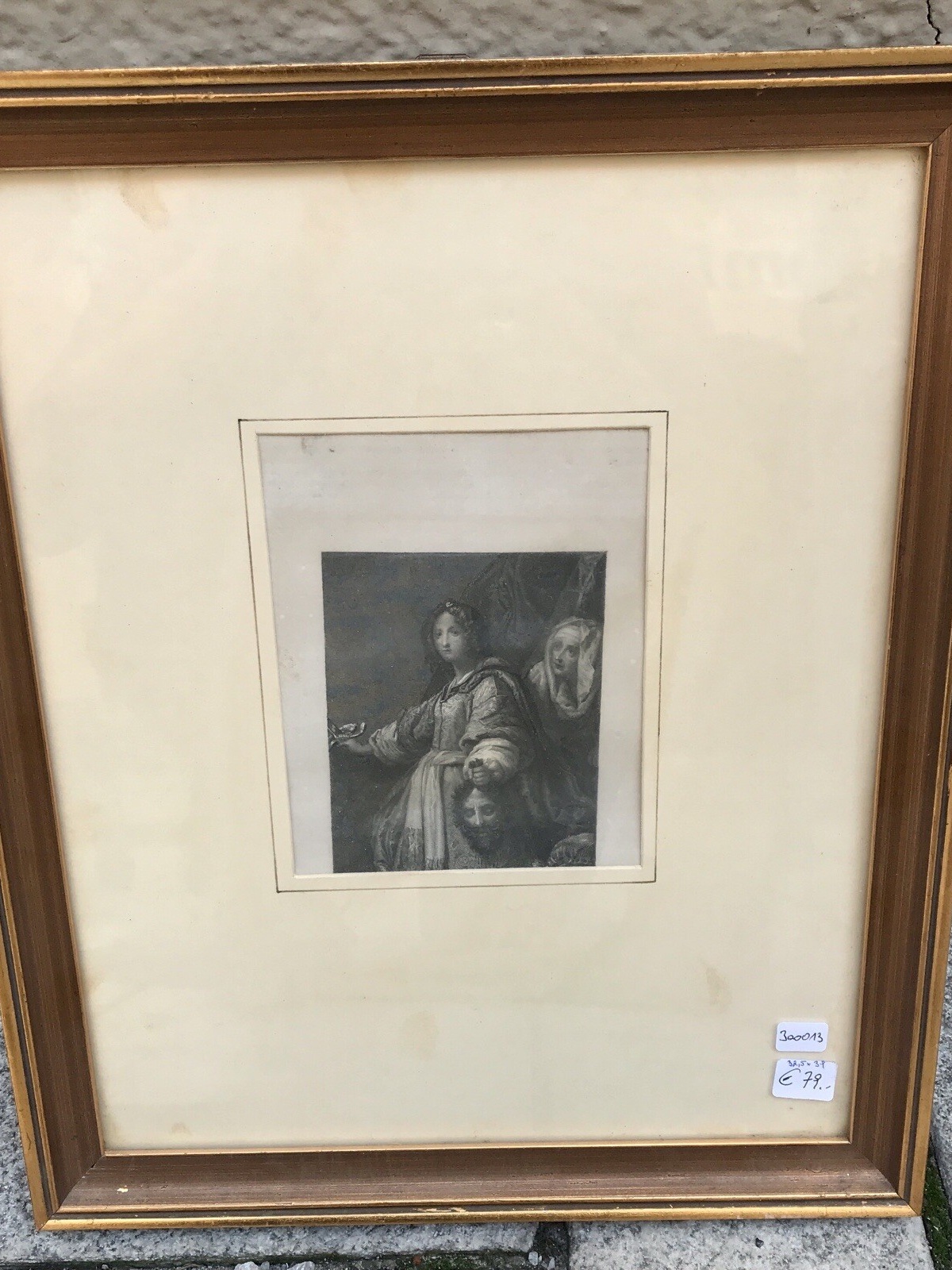 Nostalgie bild, Köpfung, Antiqu, 32,5 x 39 Inkl Rahmen (300013)