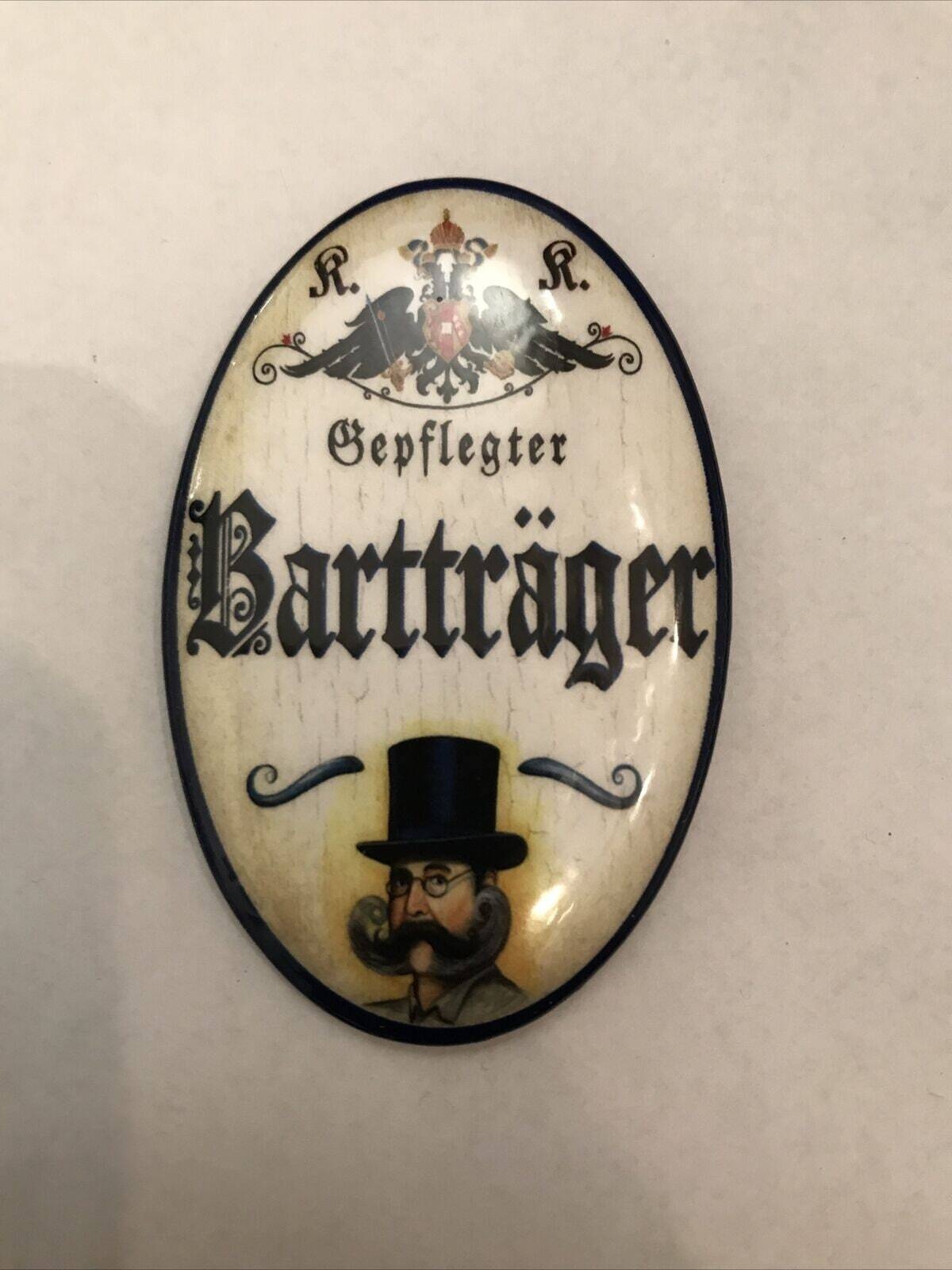 K&k nostalgie flaschenöffner magnetisch bartträger 7x4,5cm