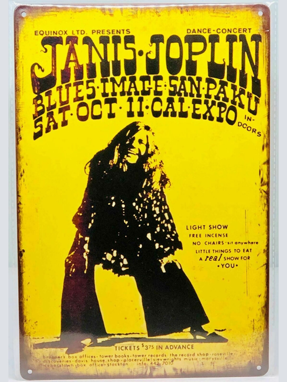 Nostalgie Vintage Retro Blechschild "JANIS JOPLIN" 30x20 12052