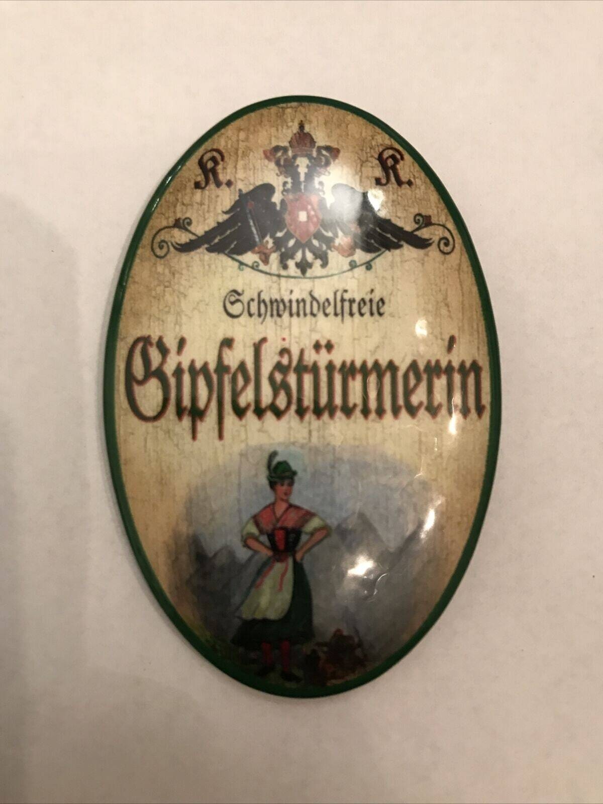 K&k nostalgie flaschenöffner magnetisch gipfelstürmerin 7x4,5cm