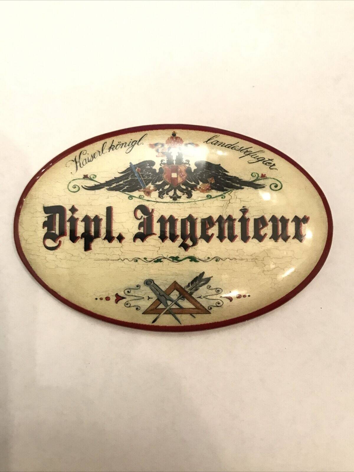 K&k nostalgie flaschenöffner magnetisch dipl. ingenieur 7x4,5cm