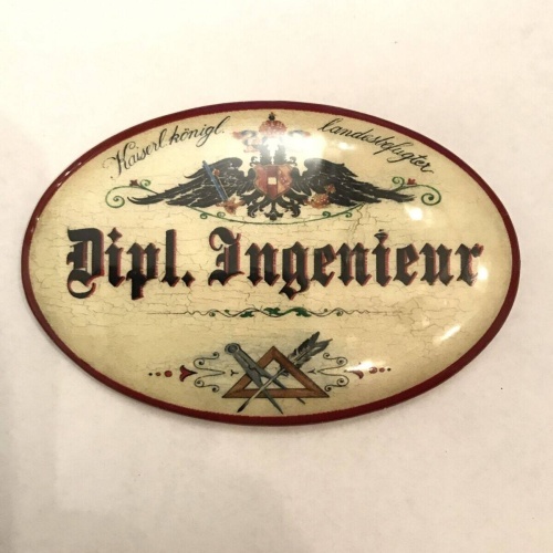 K&k nostalgie flaschenöffner magnetisch dipl. ingenieur 7x4,5cm