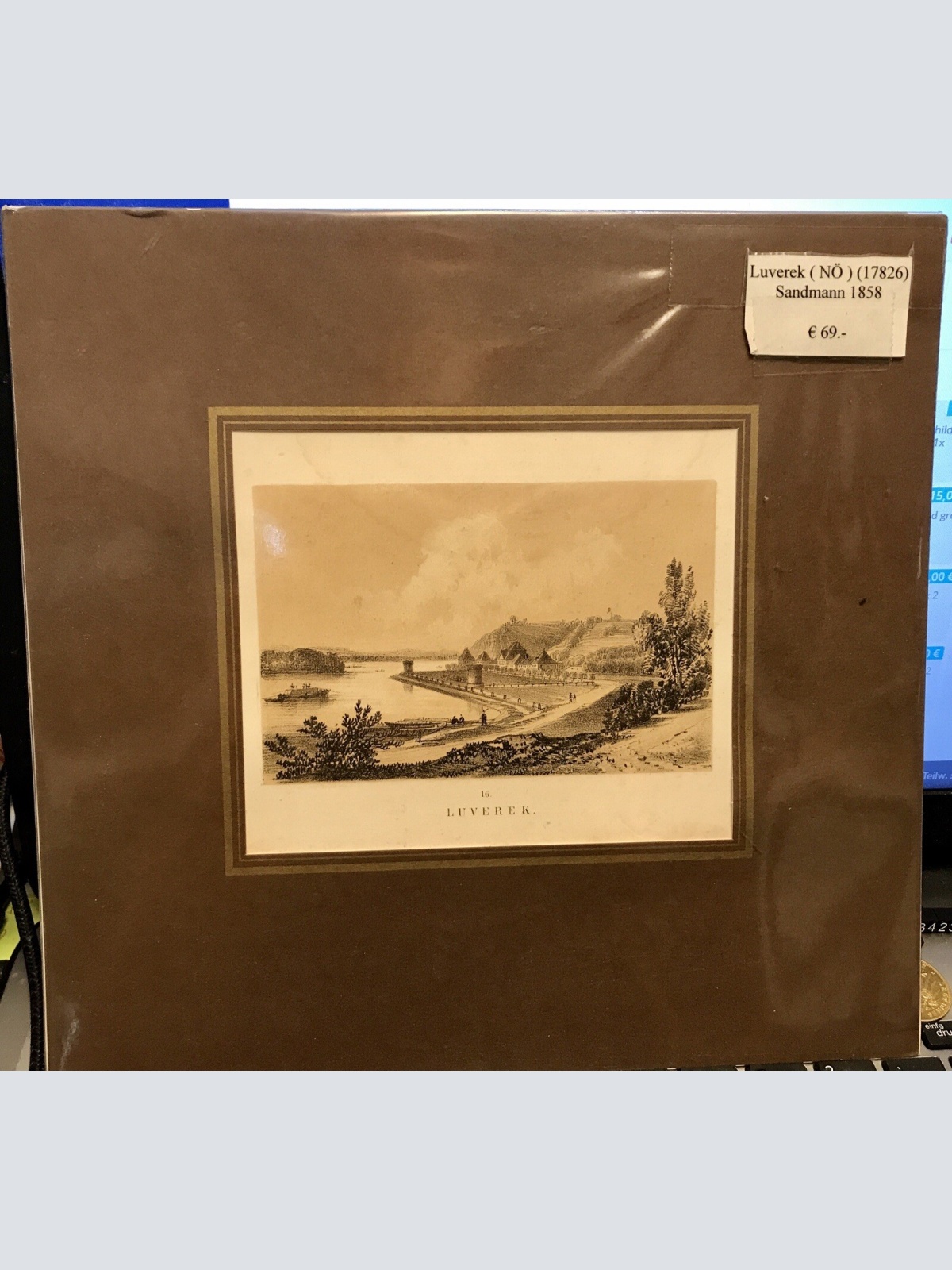 Original Tonlithographie von Sandmann um 1858, Echtheitsgarantie, Luverek,300024