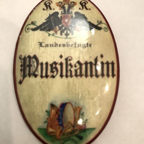 K&k nostalgie flaschenöffner magnetisch musikantin 7x4,5cm