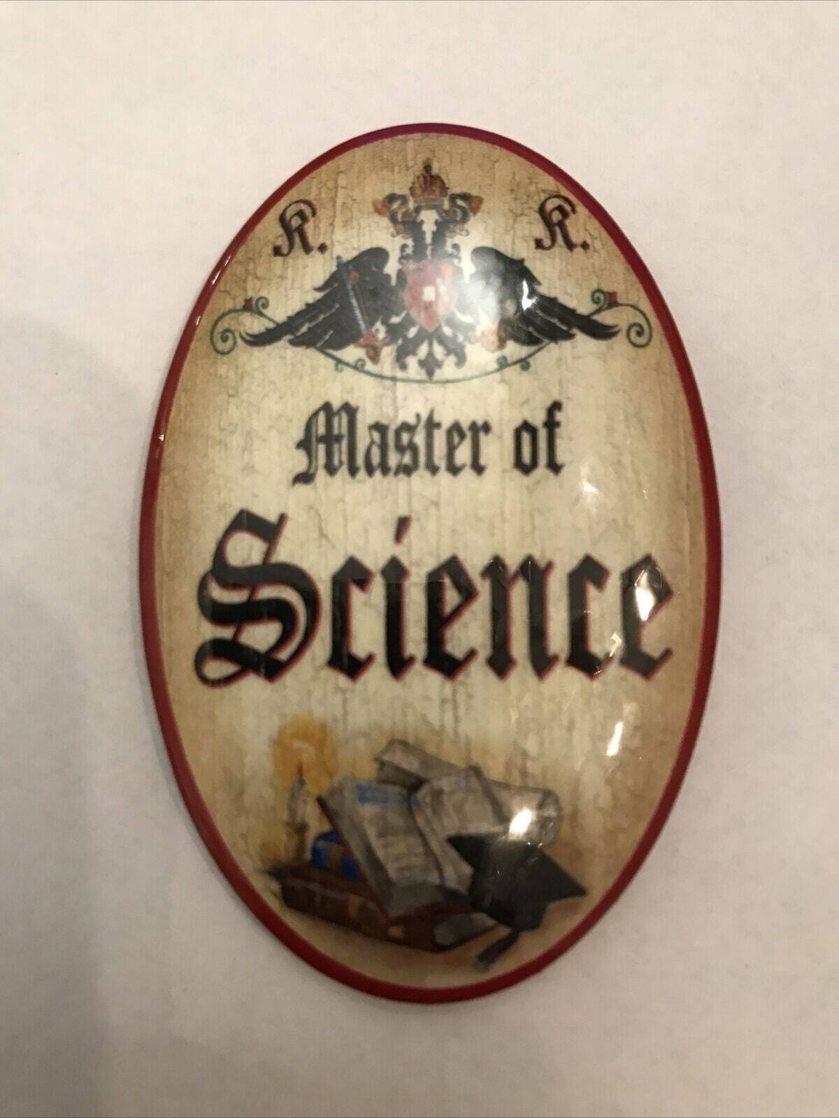 K&k nostalgie flaschenöffner magnetisch master of science 7x4,5