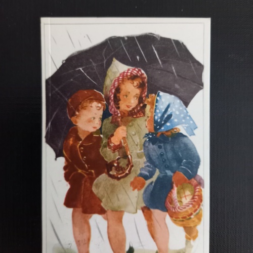 Drei Mädchen Kinder Regenschirm 400842 gr A