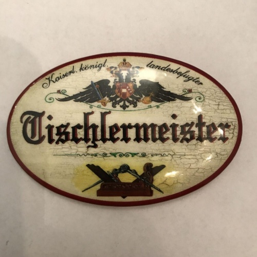 K&k nostalgie flaschenöffner magnetisch tischlermeister 7x4,5cm
