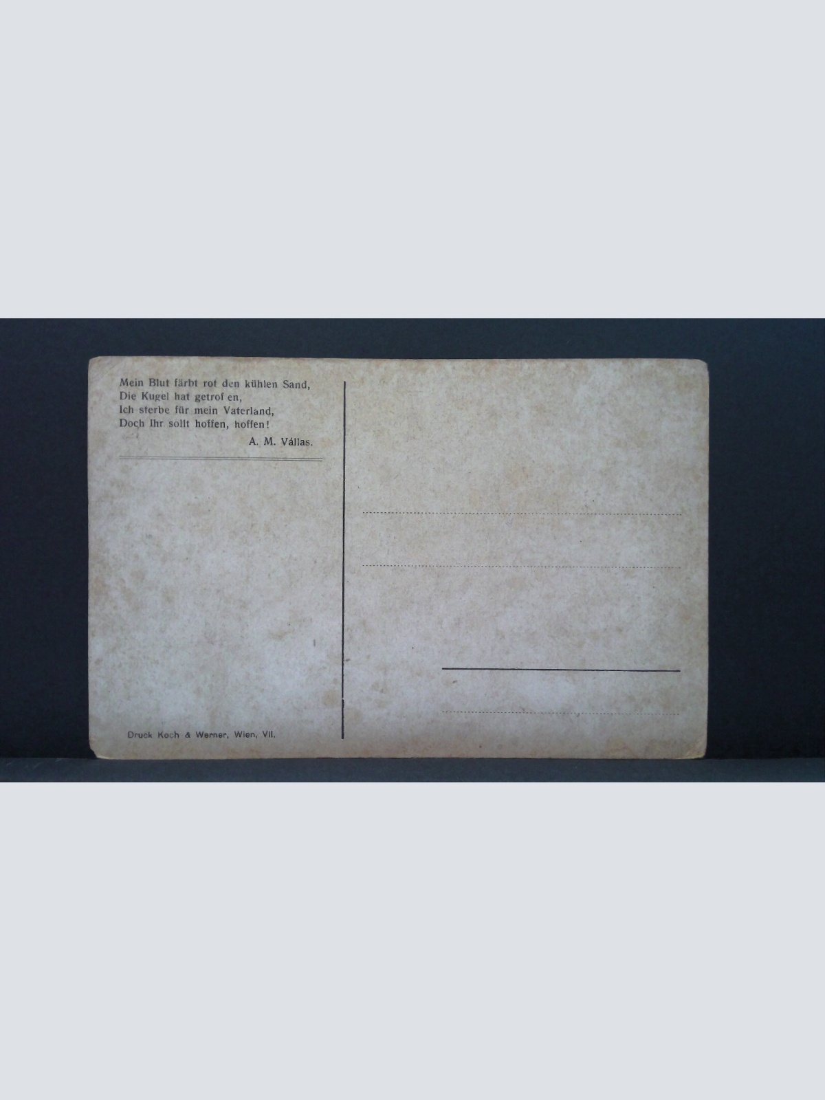 Soldatentraum Mein Blut färbt rot den Sand Sterbe für mein Vaterland JW 650454 C