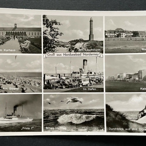 Gruß aus Nordseebad Norderney Collage Hafen Niedersachsen Deutschland 400989 A