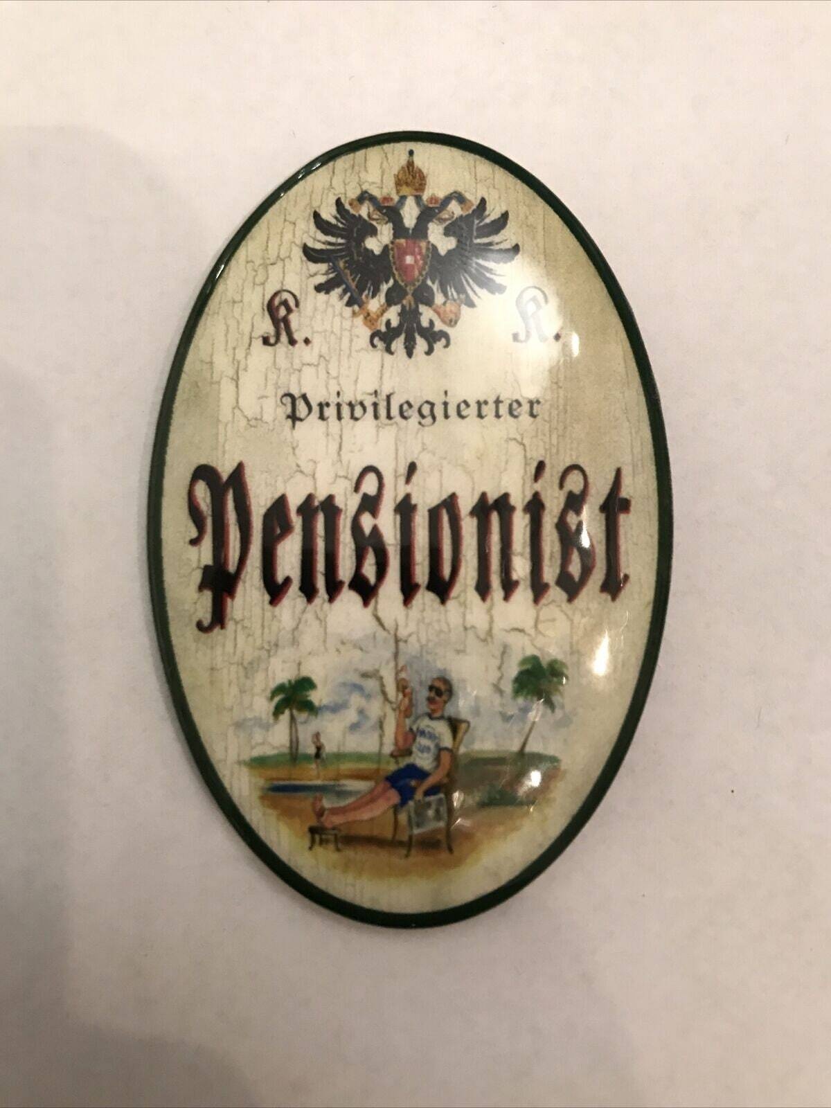 K&k nostalgie flaschenöffner magnetisch pensionist 7x4,5cm