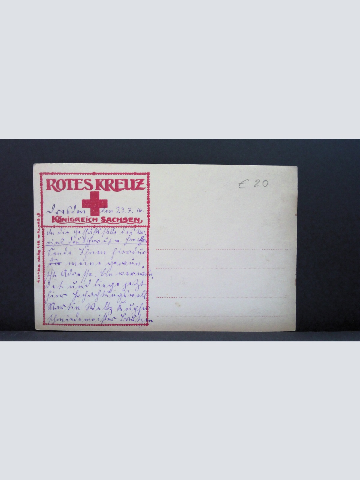 König Friedrich August von Sachsen Kreis seiner Kinder Rotes Kreuz JW 8047 C