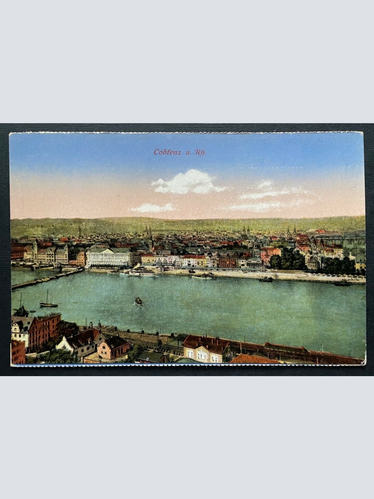 Coblenz am Rhein Koblenz Fluss Stadt Schiff Rheinland-Pfalz Deutschland 401010 A