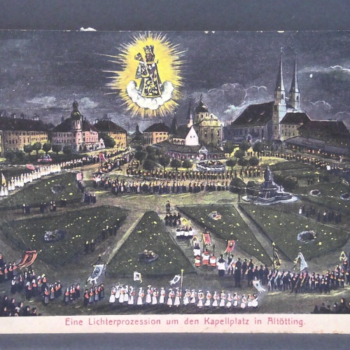 Lichtprozession um den Kapellplatz in Altötting Gemälde JW 650259 C